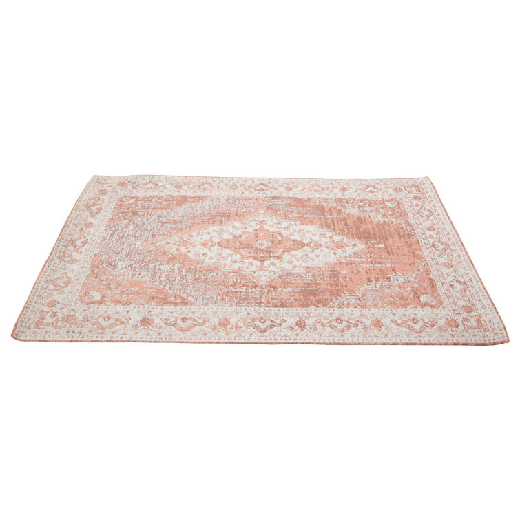 Bloomsbury Market Lykins Morvi Machine Woven Pink/Beige Rug Wayfair.co.uk
